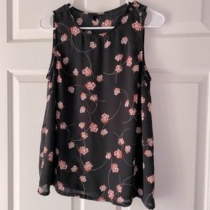 2/$20: Sleeveless Blouse with Coral Flowers
